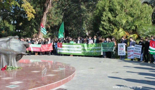 An Act of Solidarity With Syria’s Circassian Diaspora Took Place In Sukhum