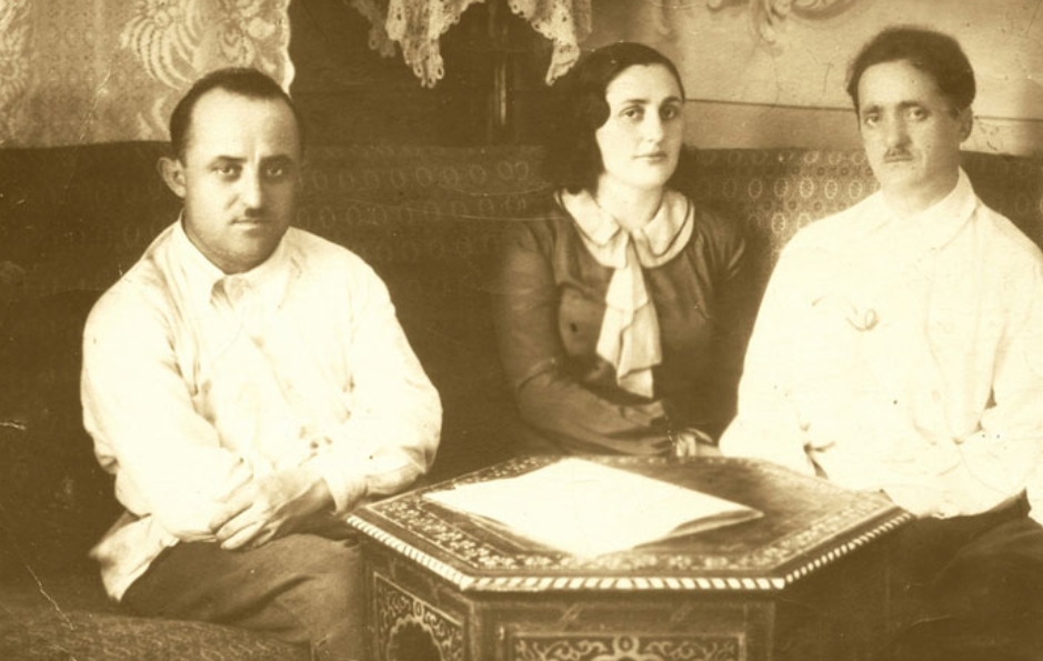 Nestor Lakoba (right) with his wife, Saria Lakoba (1904-1939)