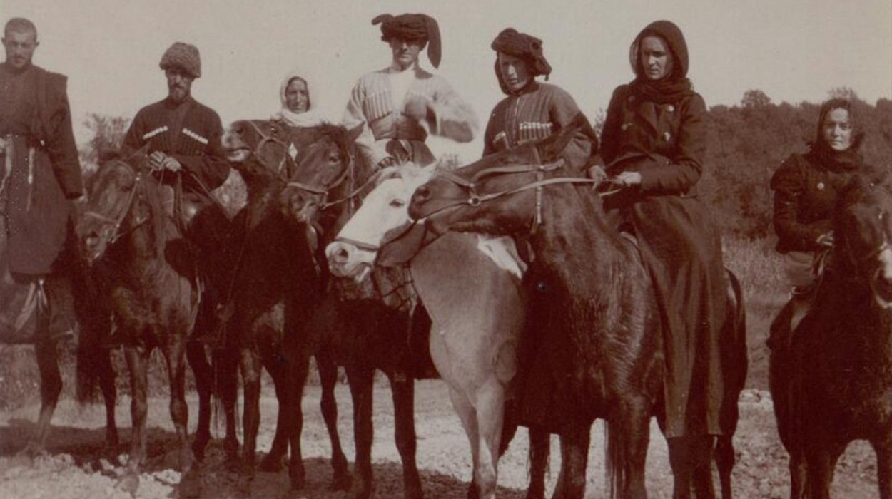 Abkhazians (1903). Photo by Joseph de Baye (1853-1931), French archaeologist and traveller.