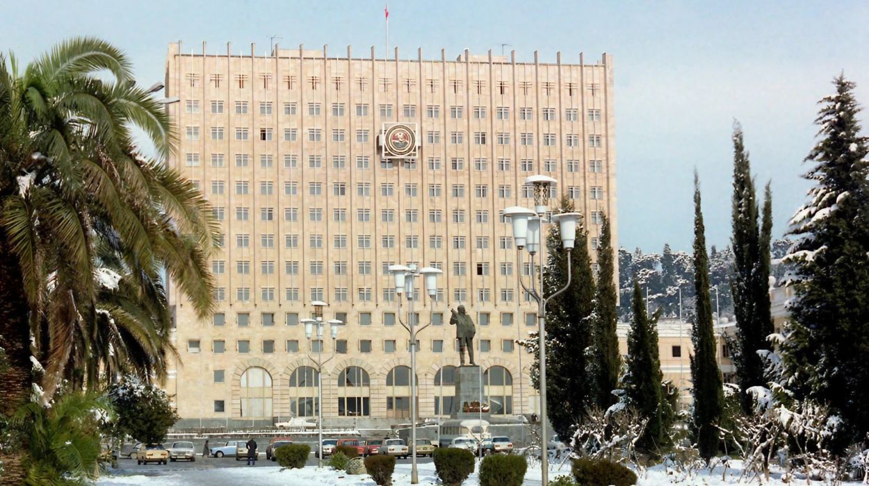 The building of the Council of Ministers in Sukhum (1980s).