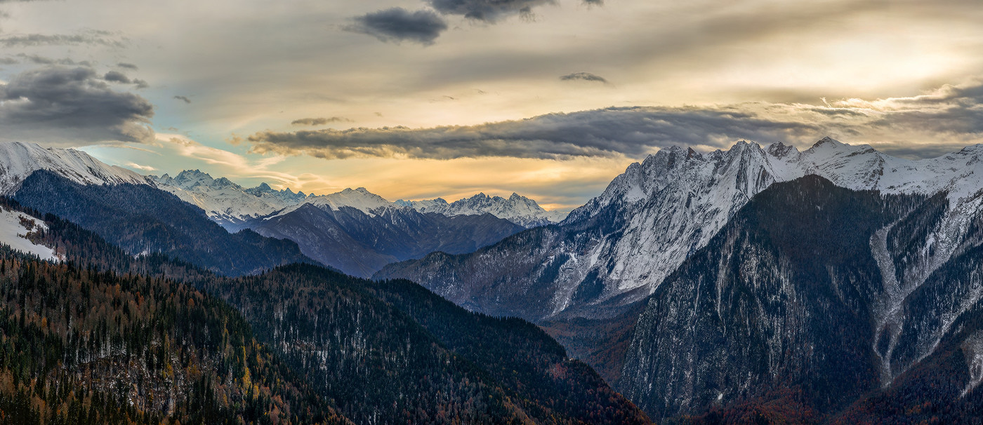 Nearly all of Abkhazia's territory is occupied by tall mountain ranges