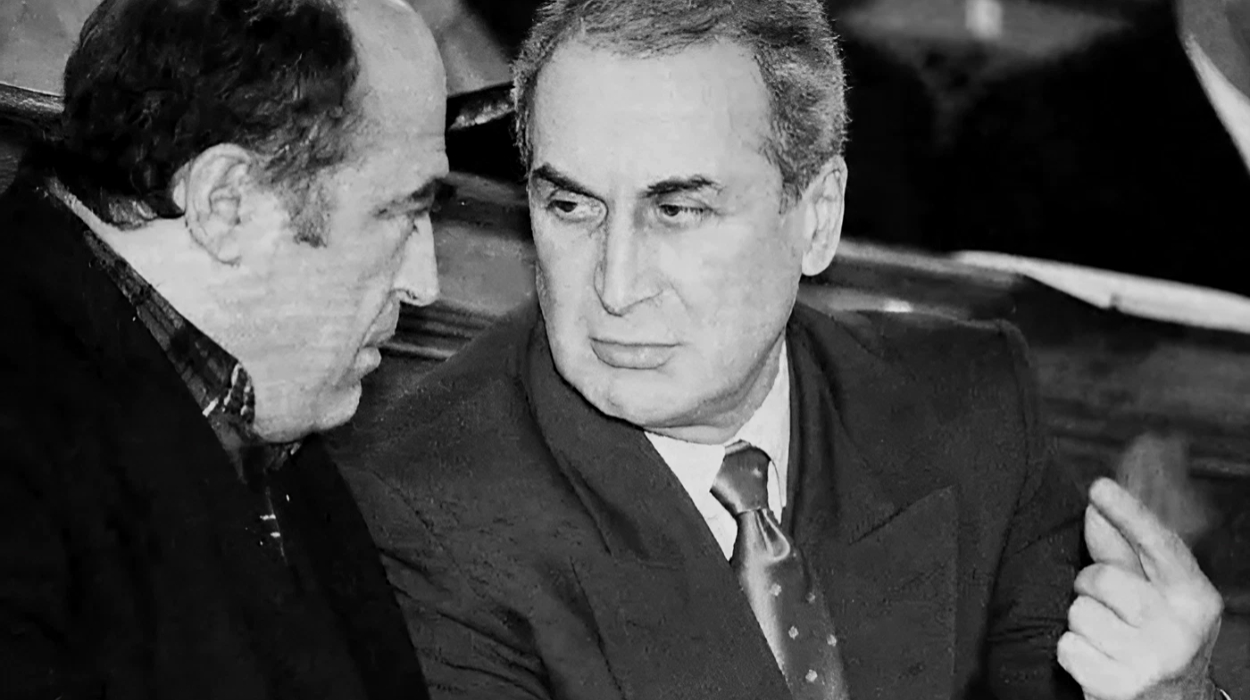 Two War Criminal: Tengiz Kitovani (left) and Jaba Ioseliani. Two War Criminal: Tengiz Kitovani (left) and Jaba Ioseliani.