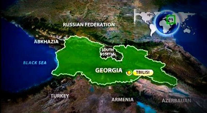 Georgia, Caucasus Map