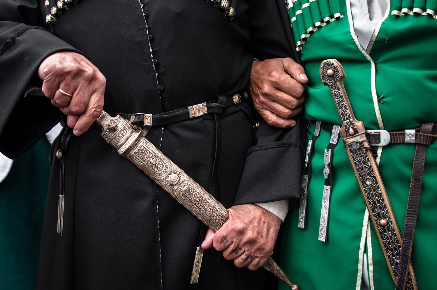 Men in the traditional Abkhazian dress. Sukhum, Abkhazia. © Olga Ingurazova