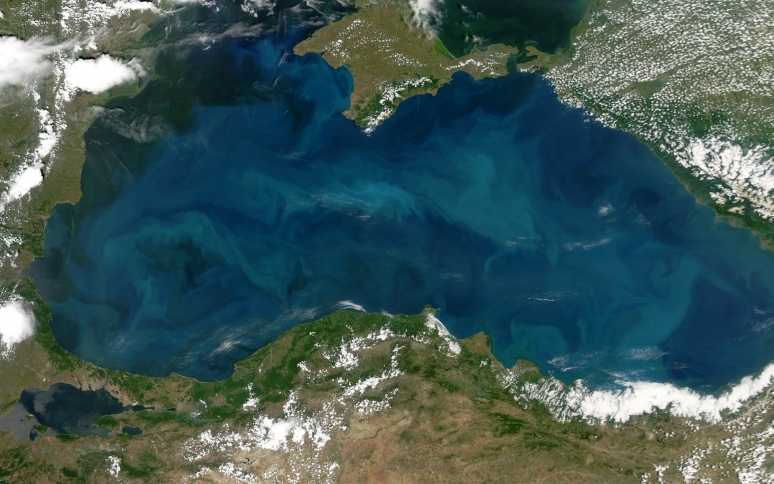Black Sea from Space Black Sea Abkhazia and Turkey