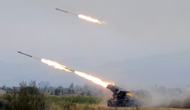 Georgian forces fired rockets at South Ossetia in August.