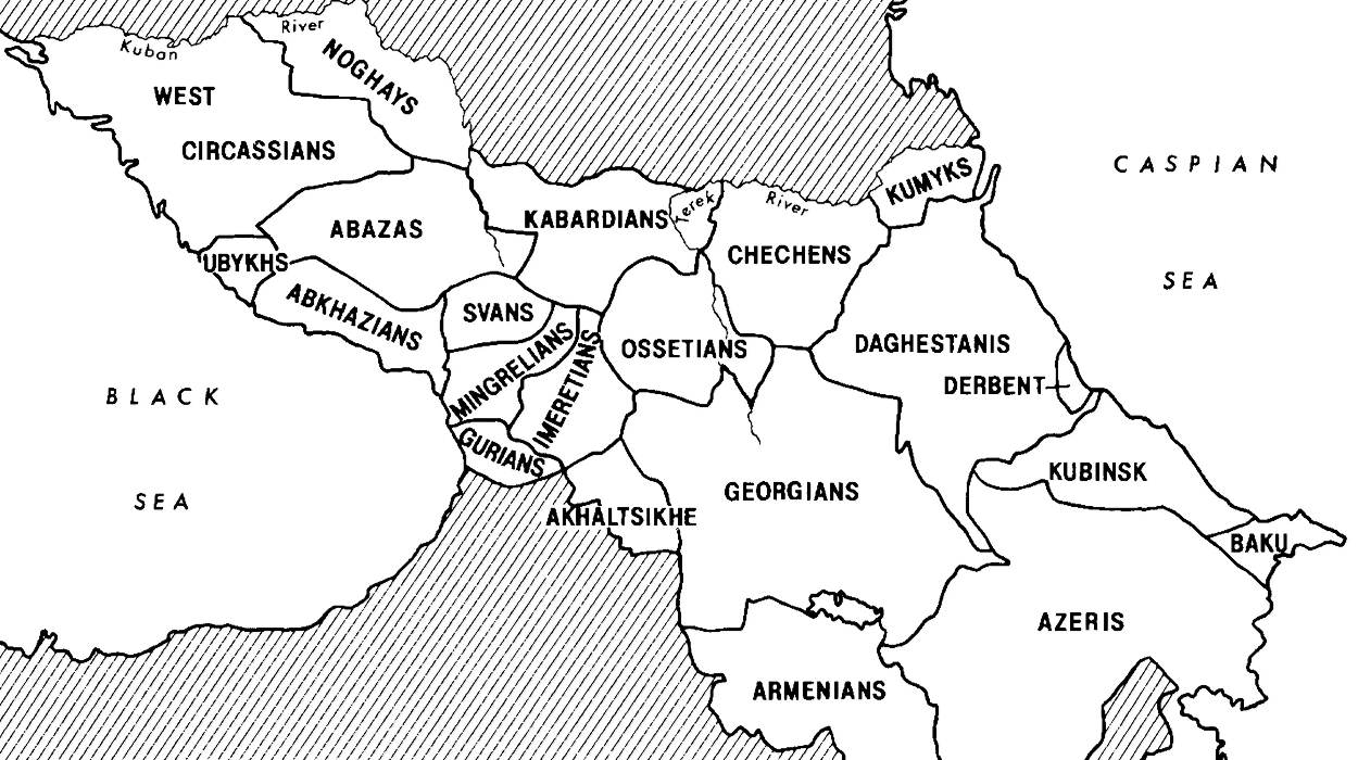 Caucasian Peoples and Districts, End of the 18th Century.