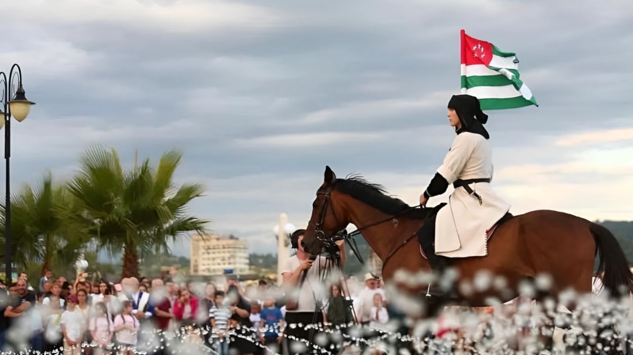 The flag of Abkhazia