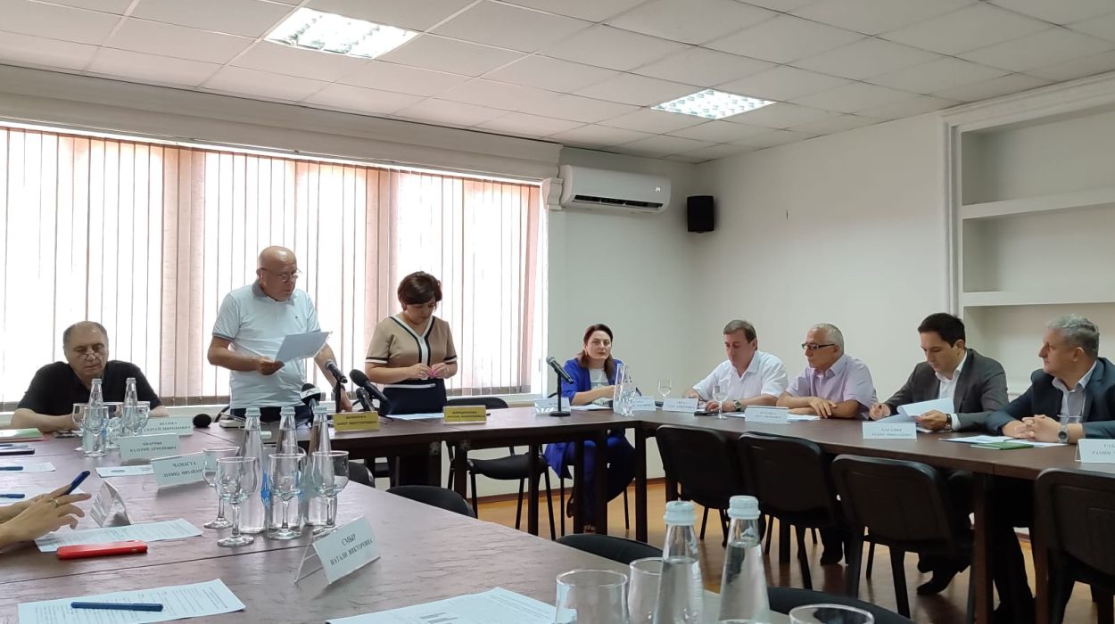 Oleg Damenia delivering the opening speech at the roundtable discussion. Oleg Damenia delivering the opening speech at the roundtable discussion.