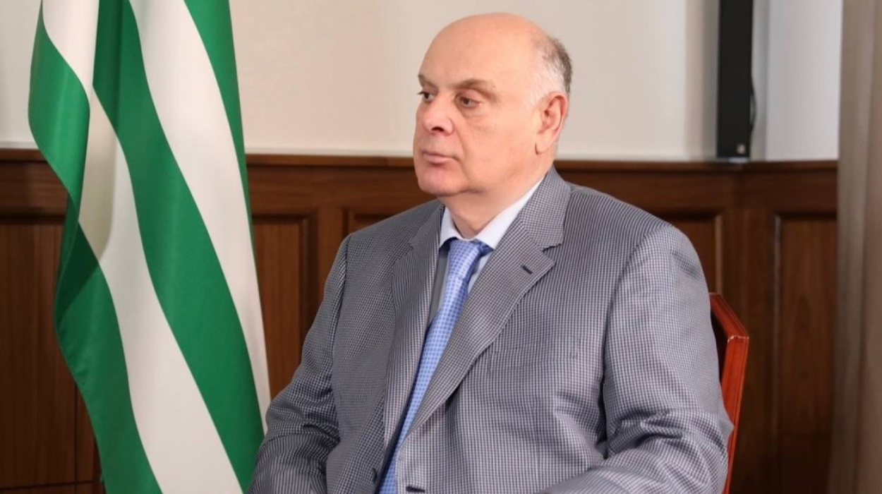 Aslan Bzhania, The President of the Republic of Abkhazia. Aslan Bzhania, The President of the Republic of Abkhazia.