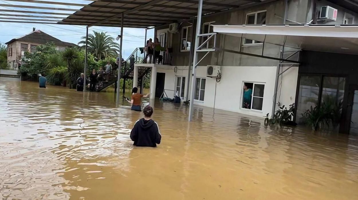 Flooded Homes and Disaster Recovery Efforts Underway in Gagra District
