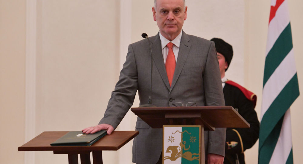 The elected President of Abkhazia, Aslan Bzhania, took the oath of office at the inauguration ceremony. The inauguration-ceremony of the elected President of Abkhazia