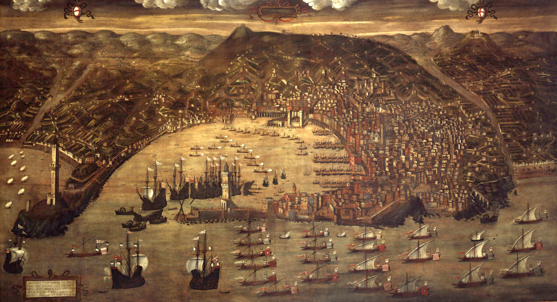 View of di Genoa in the 1481 (Cristoforo Grassi) View of di Genoa in the 1481 (Cristoforo Grassi)