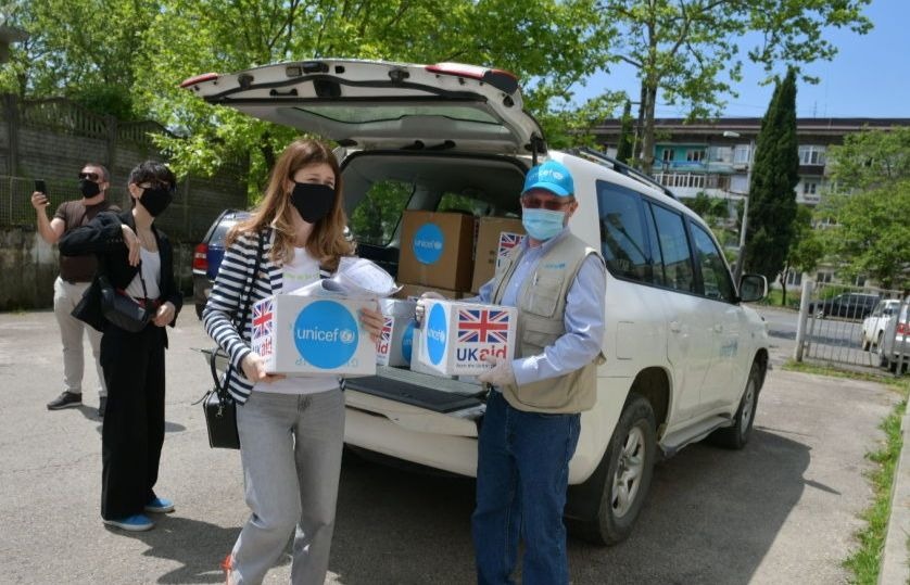 UNICEF has sent humanitarian aid to a children's clinic and a maternity hospital in Abkhazia