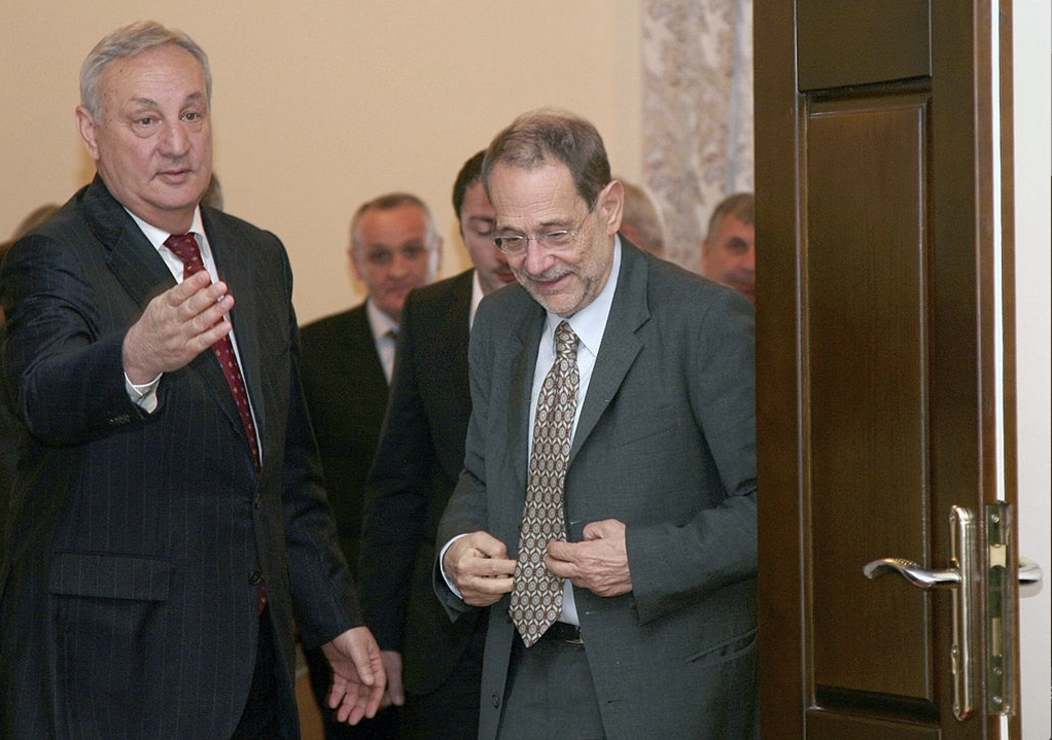 Sergey Bagapsh meets with EU foreign policy chief Javier Solana in Sukhum.