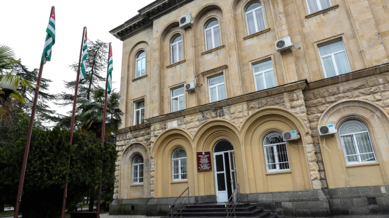 Parliament building of the Republic of Abkhazia.