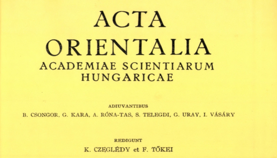 Acta Orientalia Academiae Scientiarum Hungaricae, Tomus XXXII (1), pp. 83-111 (1978)