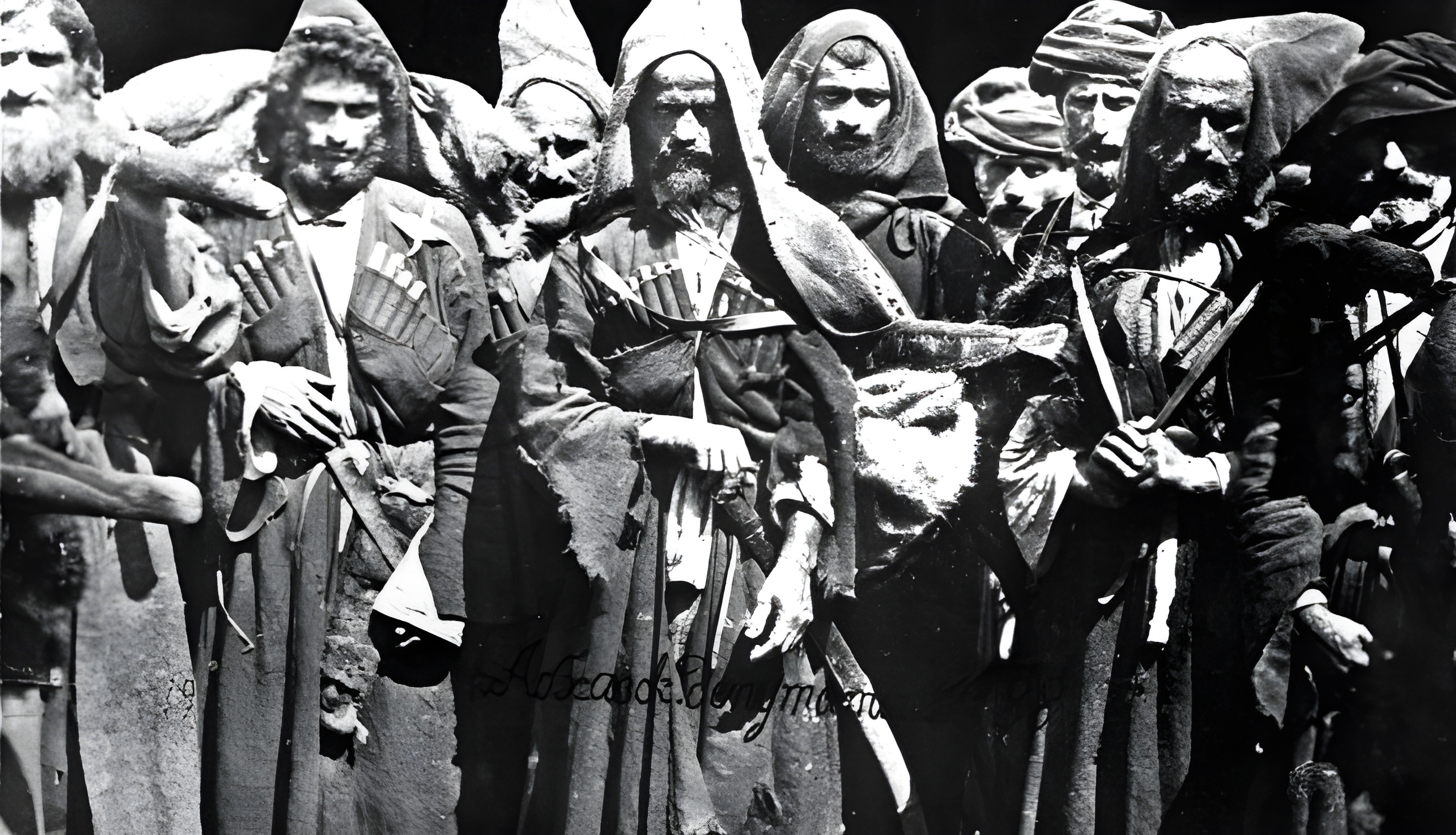 Abkhazians who took part in the 1866 Lykhny rebellion. Photo by Dmitri Yermakov (1846-1916).