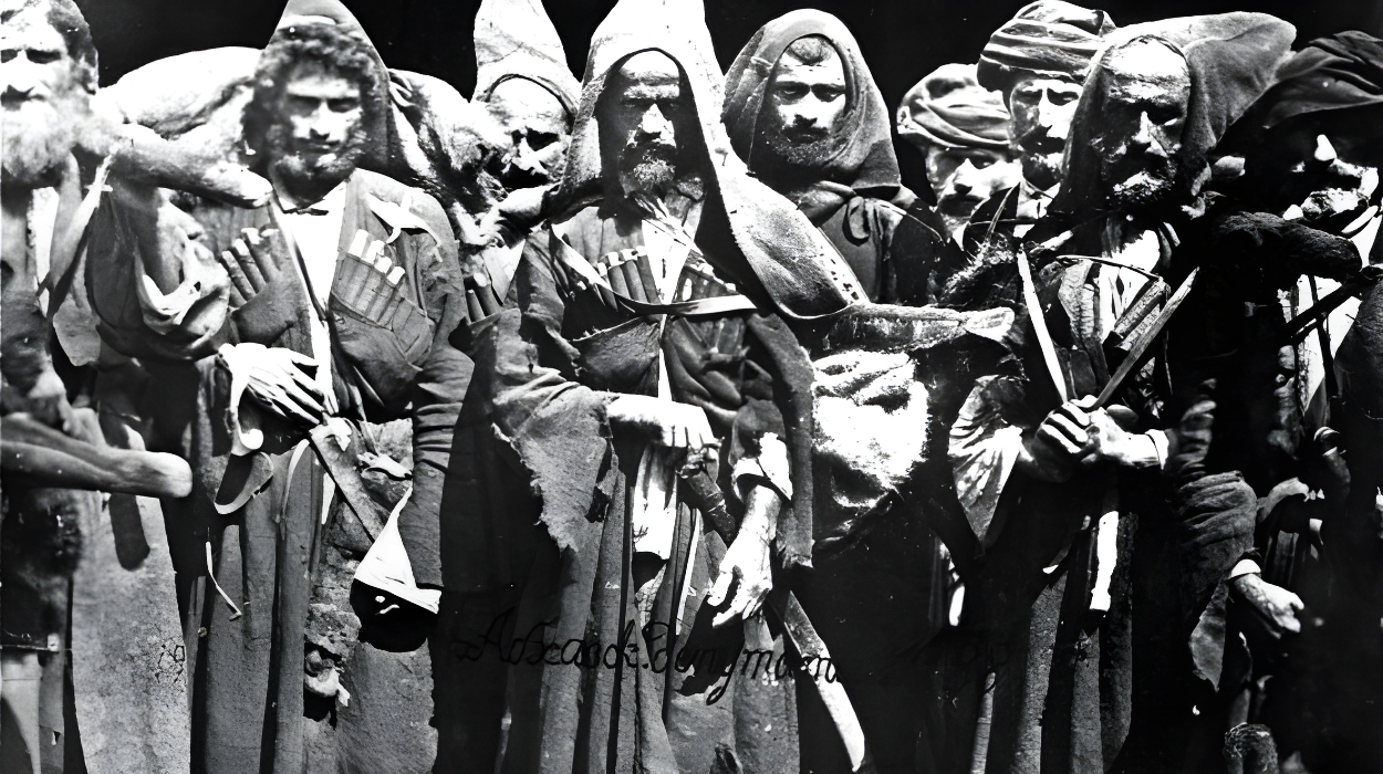 Abkhazians who took part in the 1866 Lykhny uprising. Photo by D. I. Yermakov (1867)