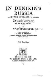 n Denikin's Russia and the Caucasus, 1919-1920