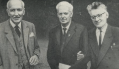 Vasily Abaev (right) with William Edward David Allen and Harold Walter Bailey (middle), (Tbilisi 1965)